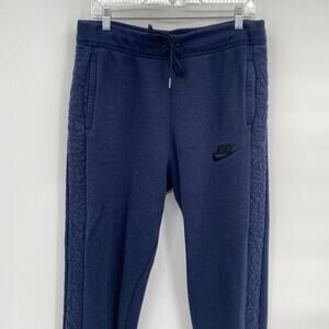 Nike Women's Rally Pants Jogger Sweats 841648-451 Blue Obsidian Large